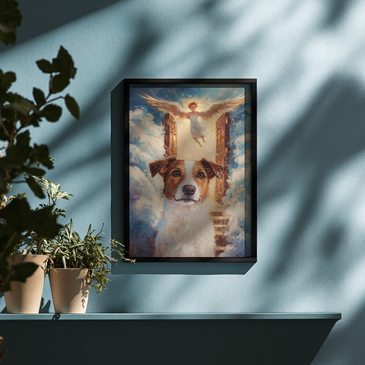 Angelโs Embrace - Memorial Custom Pet Portrait Canvas