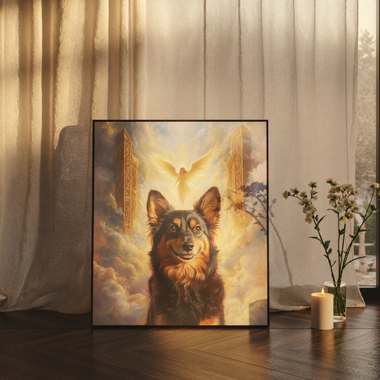 Angelโs Embrace - Memorial Custom Pet Portrait Canvas