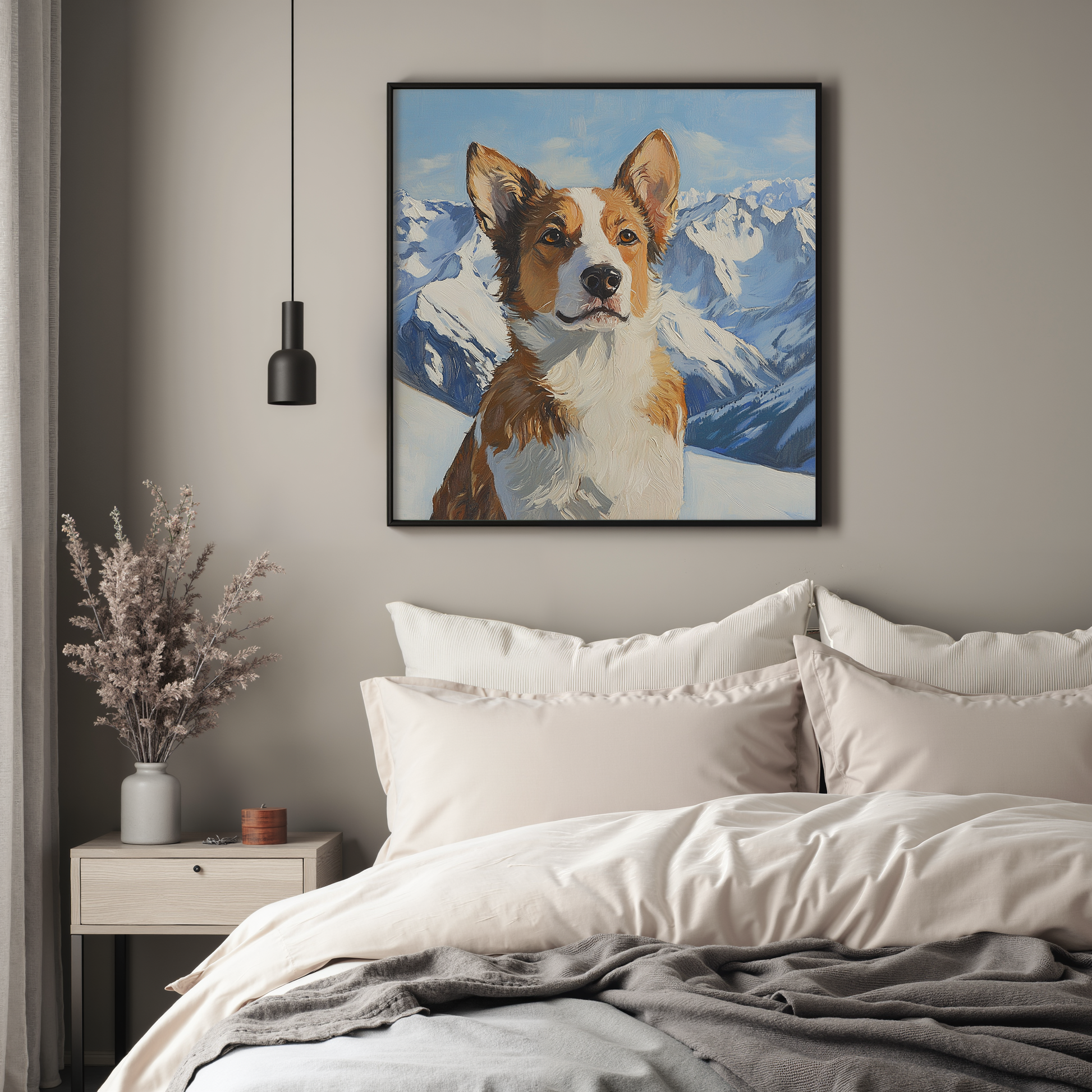 Snowy Peak - Custom Pet Portrait Canvas