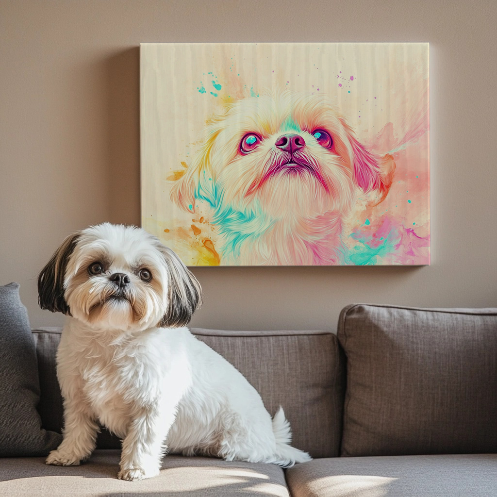 Opal Waves - Custom Pet Portrait Canvas