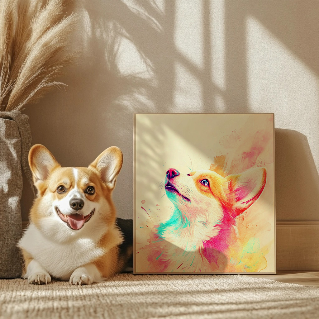 Opal Waves - Custom Pet Portrait Canvas