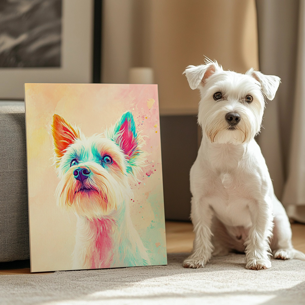 Opal Waves - Custom Pet Portrait Canvas