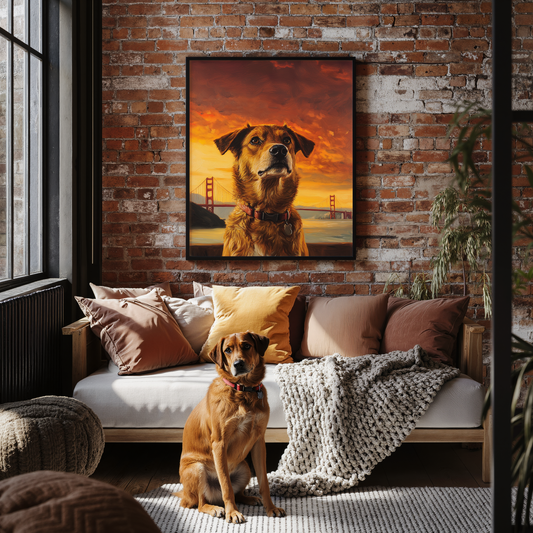 Golden Gate  - Custom Pet Portrait Canvas