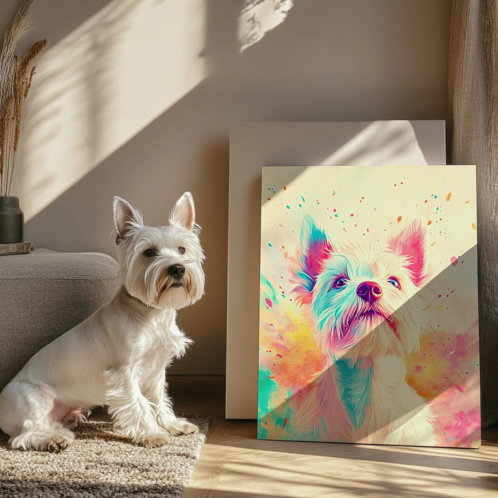 Opal Waves - Custom Pet Portrait Canvas