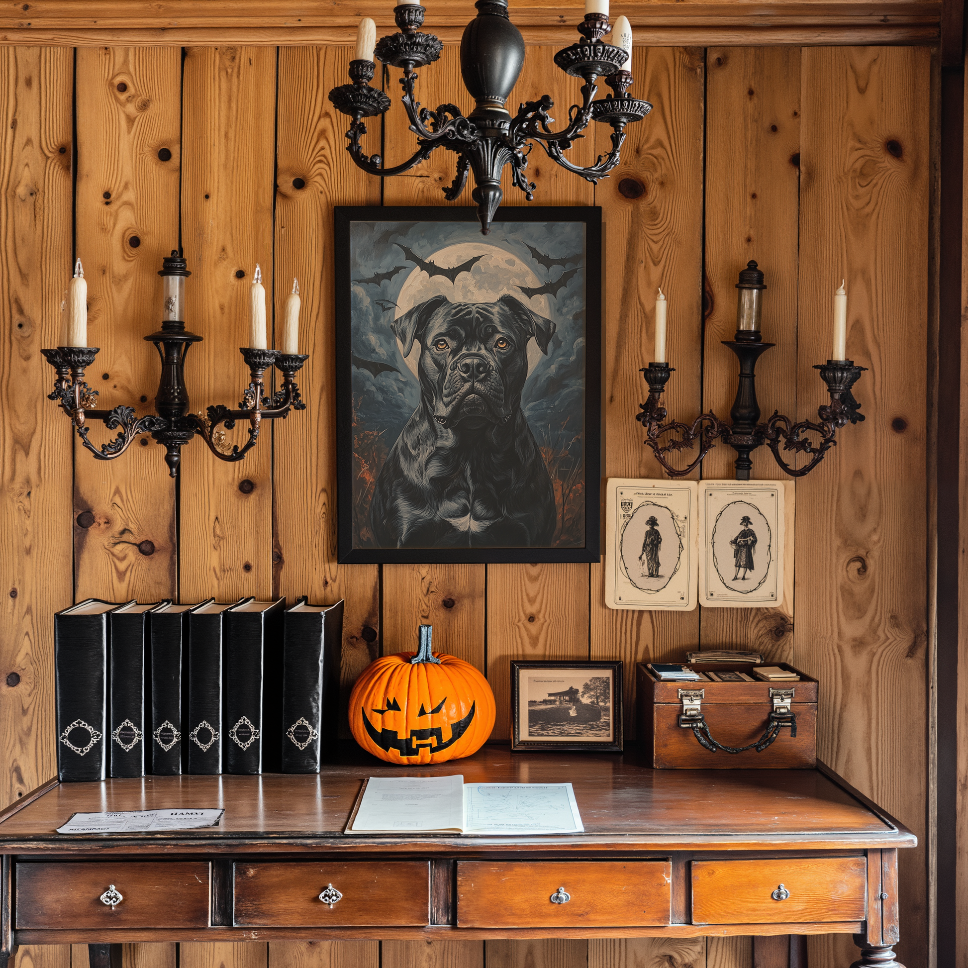 Mystic Moon - Halloween Custom Pet Portrait Canvas