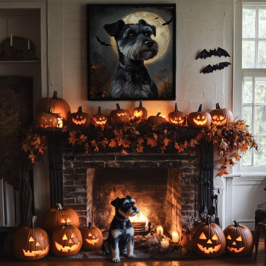 Mystic Moon - Halloween Custom Pet Portrait Canvas