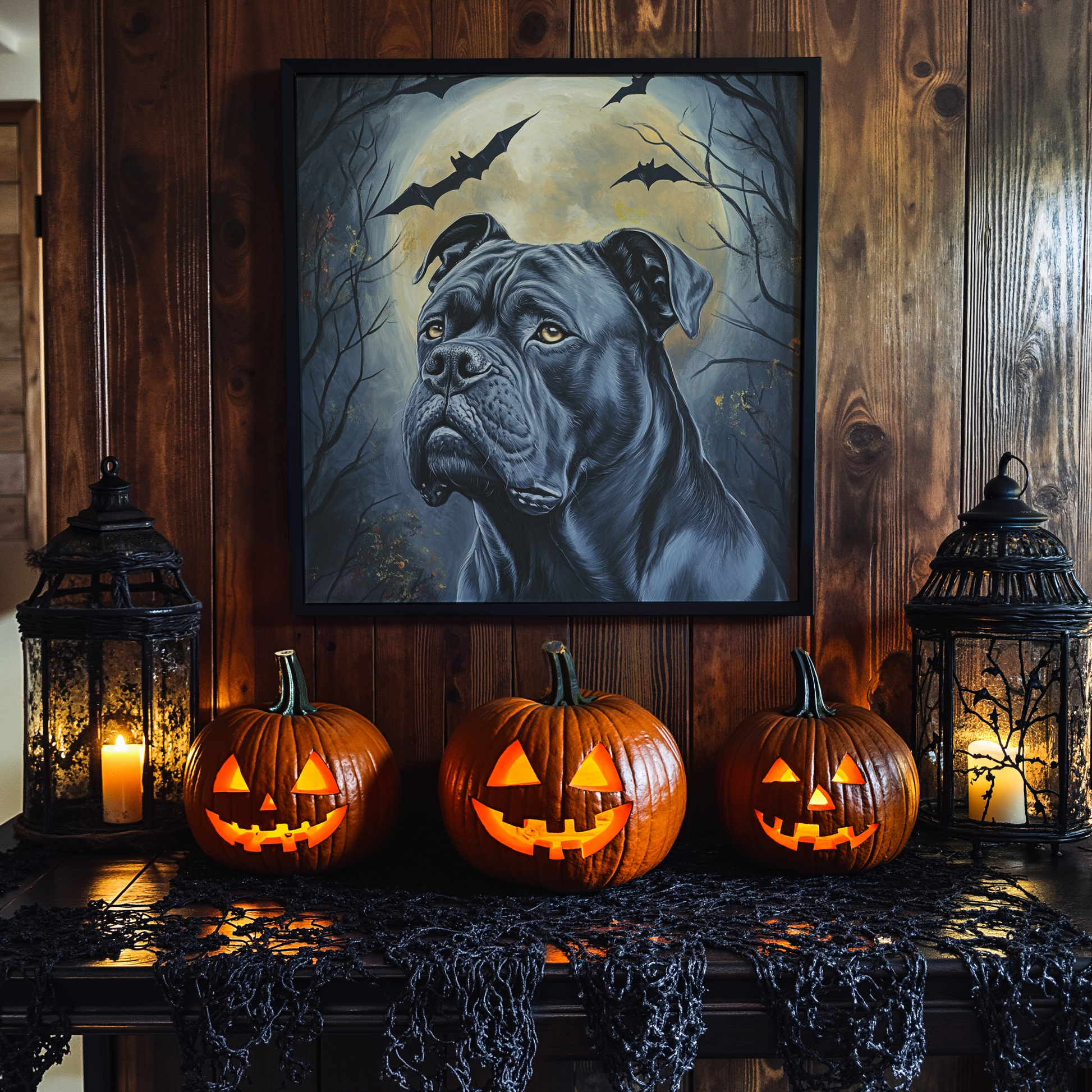 Mystic Moon - Halloween Custom Pet Portrait Canvas